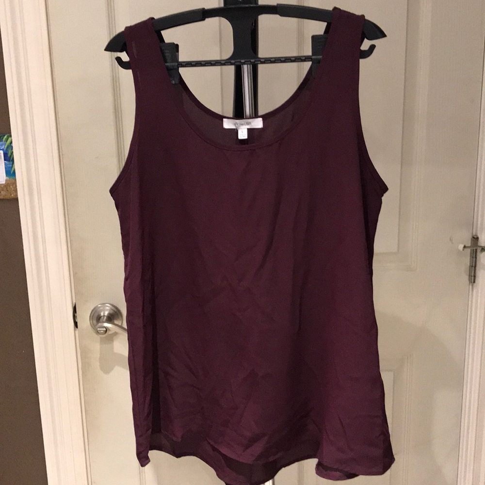 Maroon Polyester Tank Top